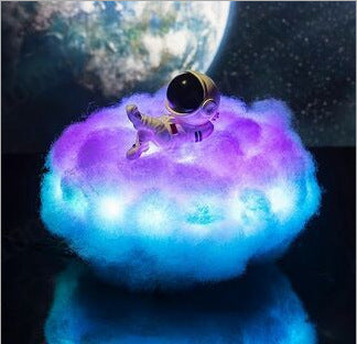 ☁️ Astronaut Cloud Lamp | Night Light with Rainbow Effect and Remote Control