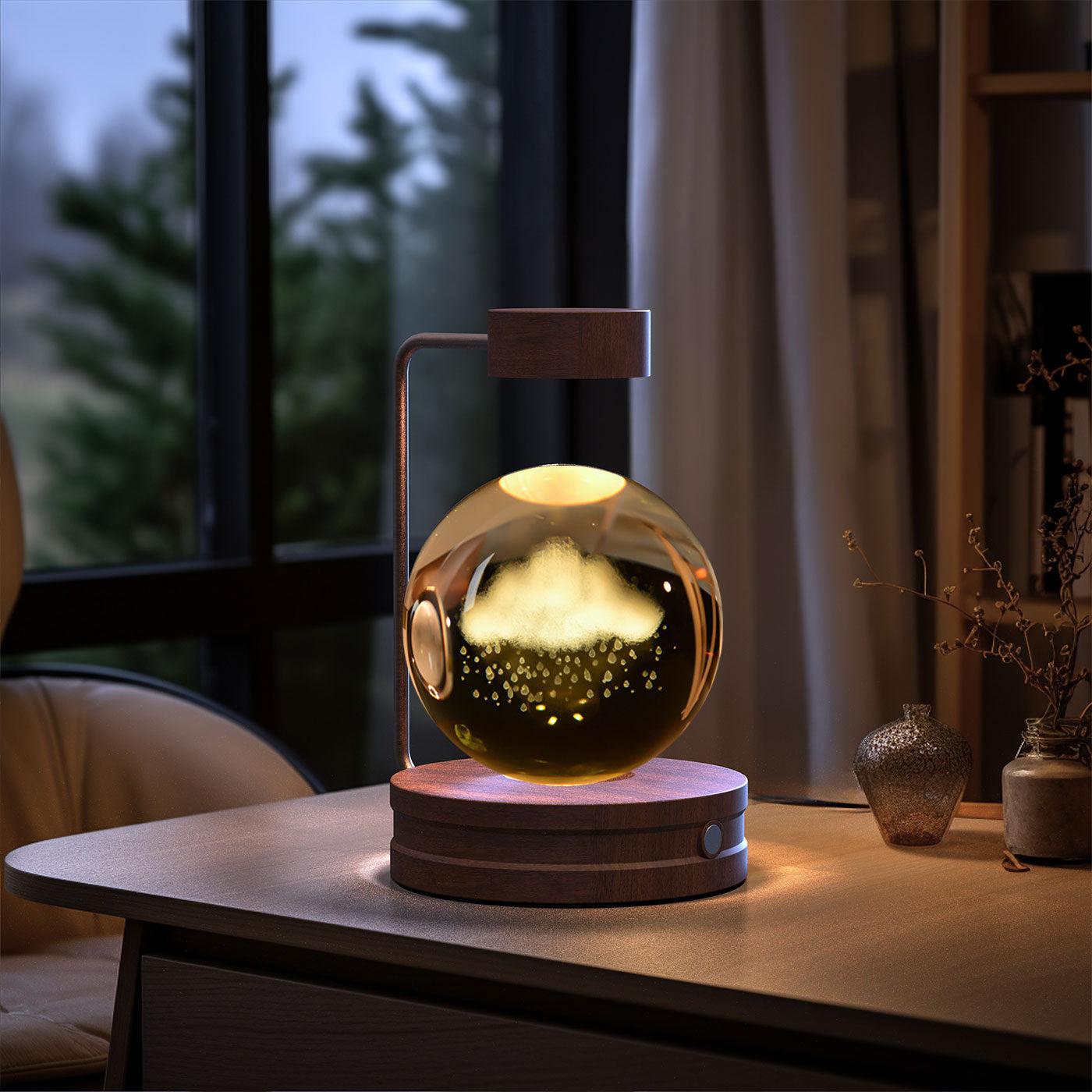 Crystal Ball Night Light – Multiple Designs | Warm Light w/ USB Rechargeable