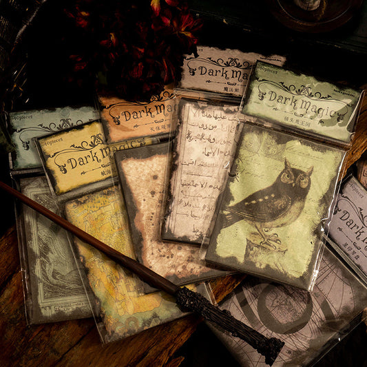 Enchanted Retro Notebook Collection – Mystical Art & Stickers Set