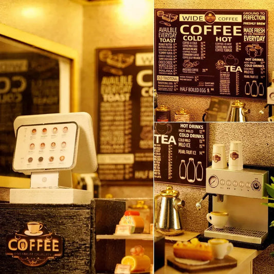 Kit Coffee Shop en Miniatura | Roombox DIY