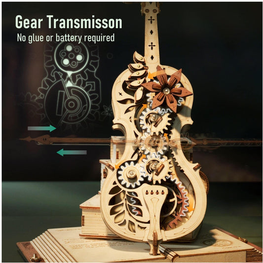 Magic Music Box | 3D Wooden Puzzle with Self-Playing Violin