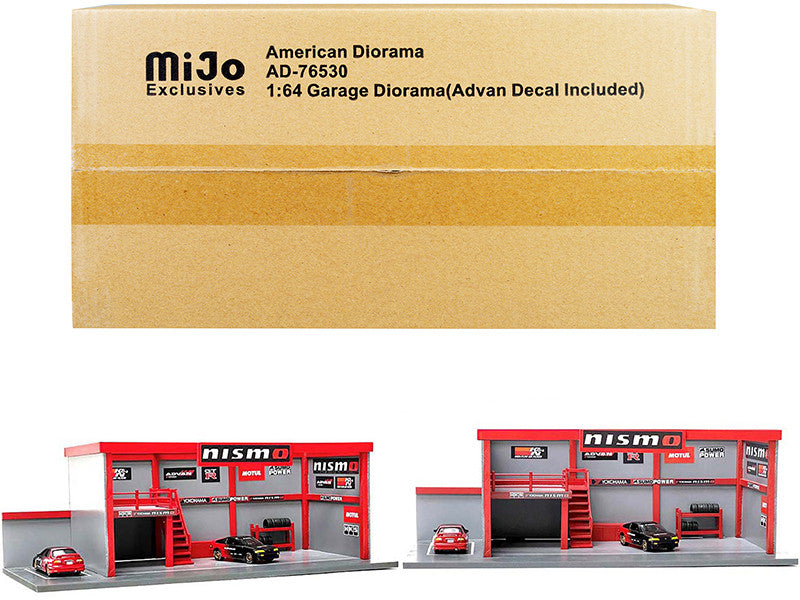 Garage Diorama NISMO 1/64 – diorama de Garaje escala con detalle extremo