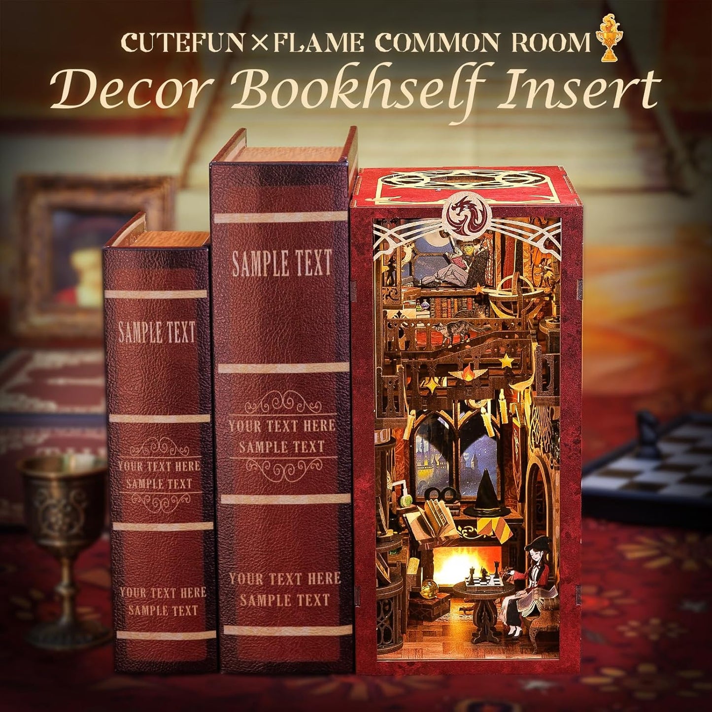 Miniature Book Nook | DIY Kit Flame Common