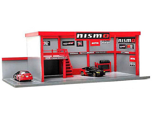 Garage Diorama NISMO 1/64 – diorama de Garaje escala con detalle extremo