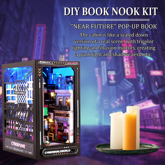 DIY Book Nook Kit – 3D Wooden Puzzle with LED Light