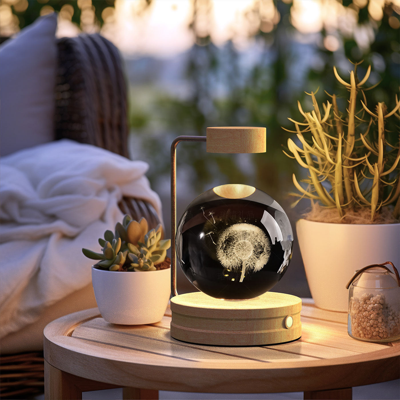 Crystal Ball Night Light – Multiple Designs | Warm Light w/ USB Rechargeable