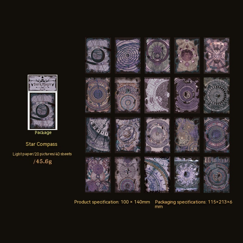 Enchanted Retro Notebook Collection – Mystical Art & Stickers Set