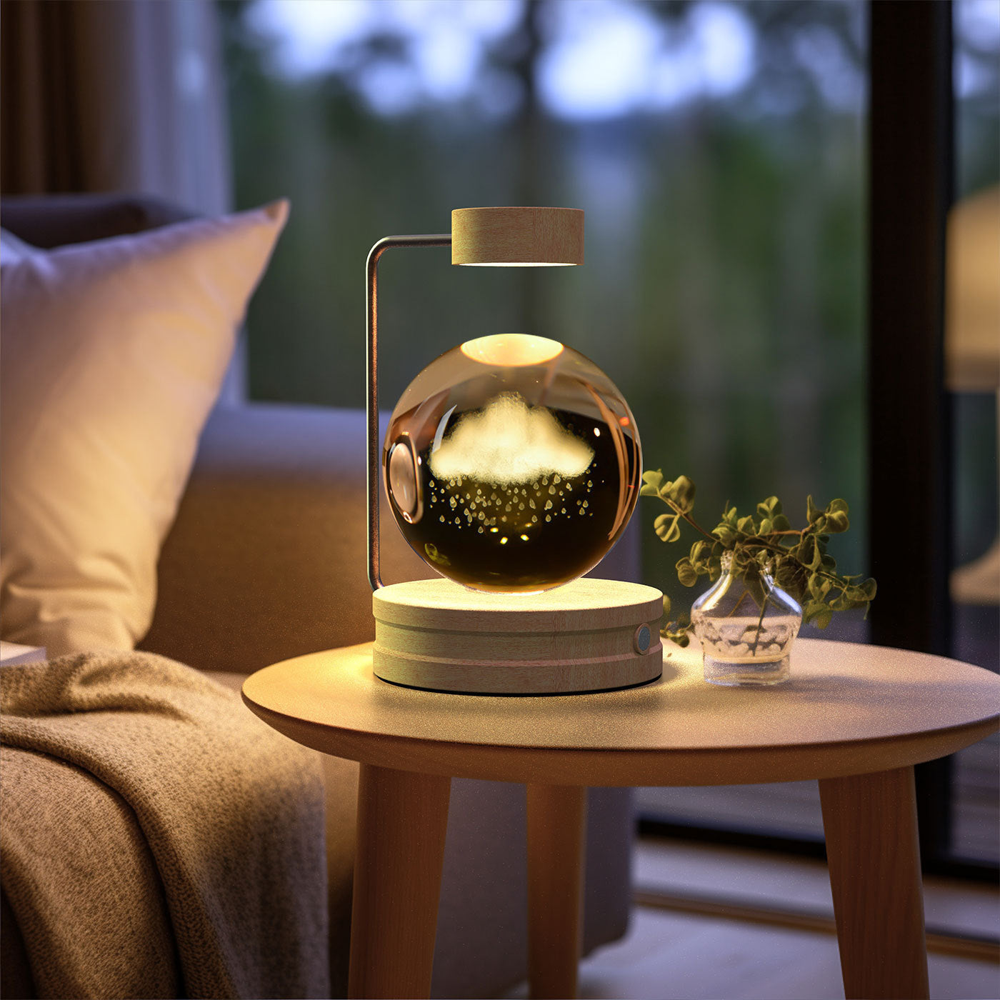 Crystal Ball Night Light – Multiple Designs | Warm Light w/ USB Rechargeable