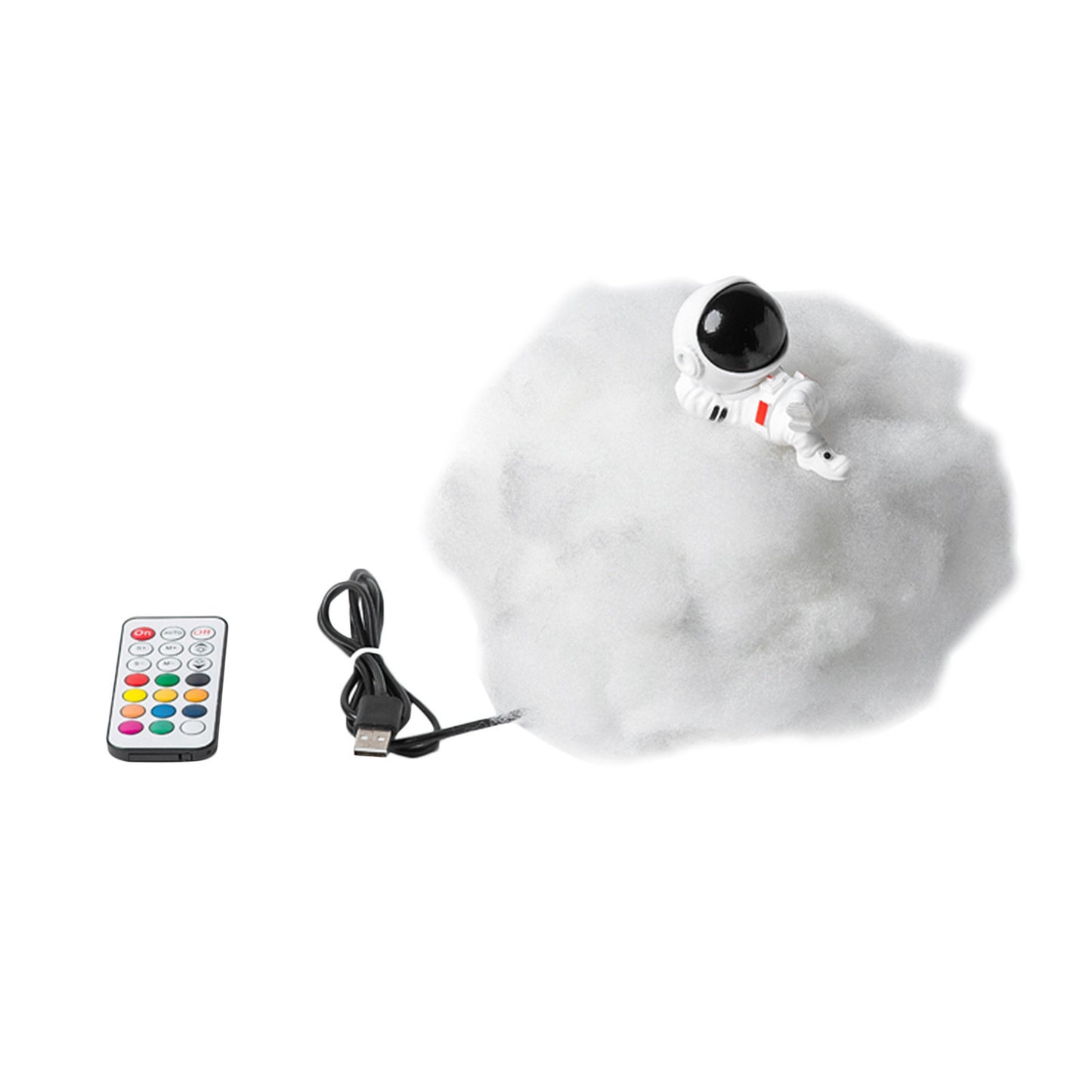 ☁️ Astronaut Cloud Lamp | Night Light with Rainbow Effect and Remote Control