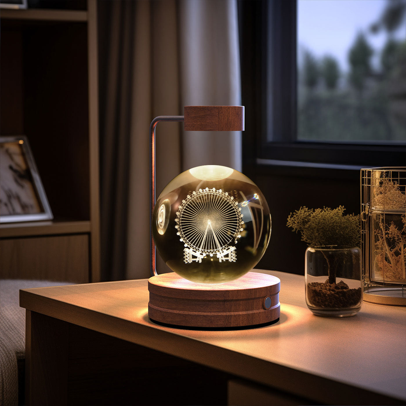 Crystal Ball Night Light – Multiple Designs | Warm Light w/ USB Rechargeable