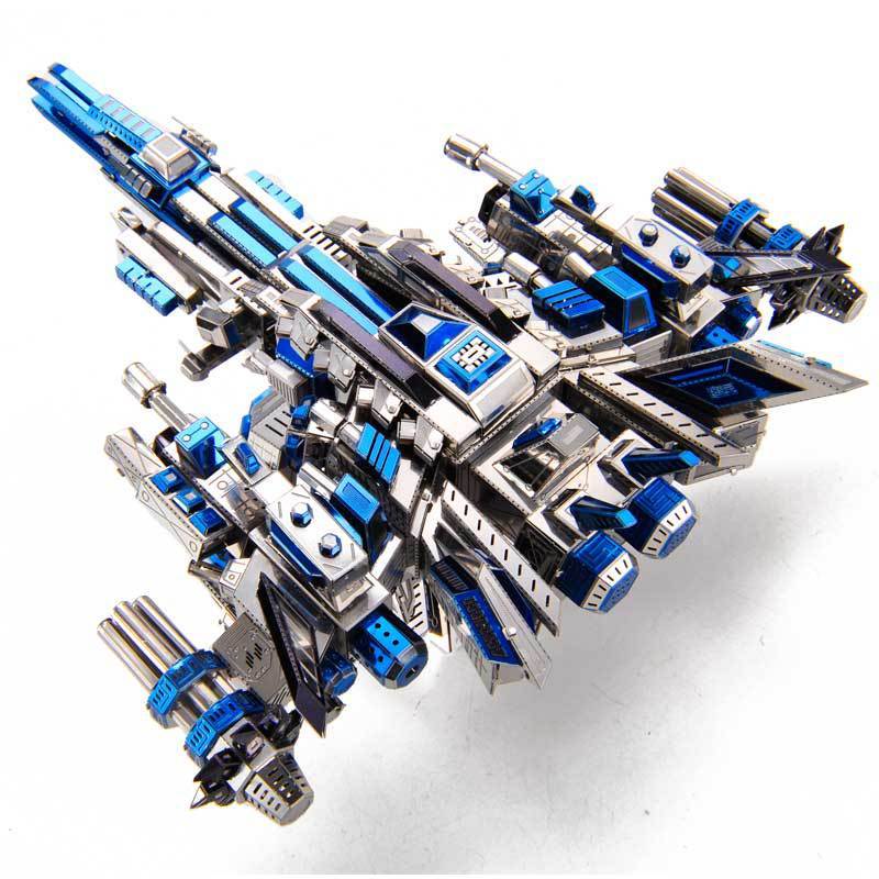 3D Metal Spacecraft Model| Futuristic Stainless Steel DIY Build