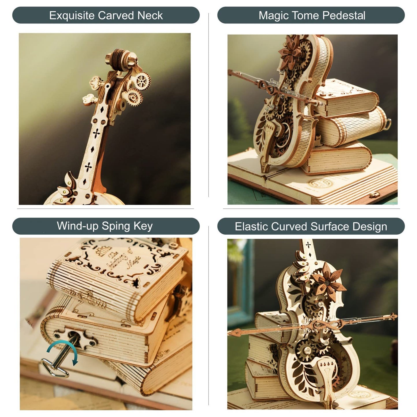 Magic Music Box | 3D Wooden Puzzle with Self-Playing Violin