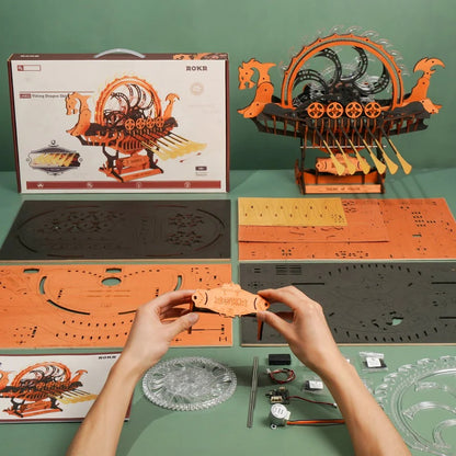 Viking Dragon Ship | 3D Wooden Mechanical Model Kit