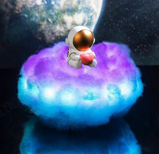 ☁️ Astronaut Cloud Lamp | Night Light with Rainbow Effect and Remote Control