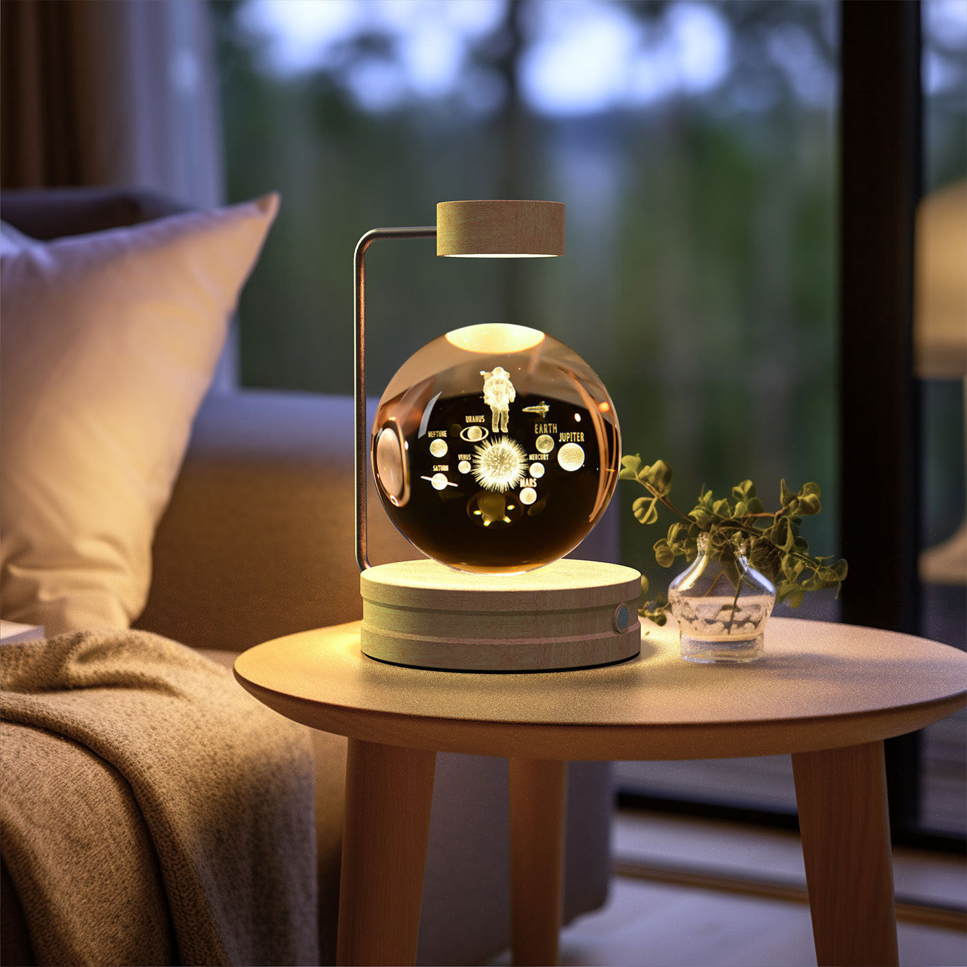 Crystal Ball Night Light – Multiple Designs | Warm Light w/ USB Rechargeable