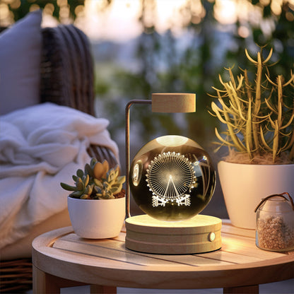 Crystal Ball Night Light – Multiple Designs | Warm Light w/ USB Rechargeable