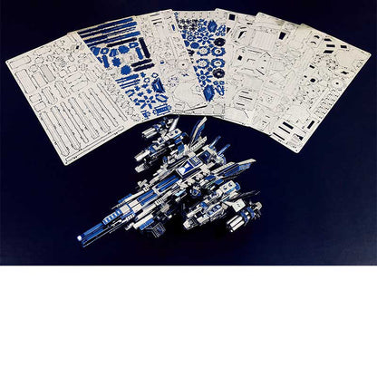 3D Metal Spacecraft Model| Futuristic Stainless Steel DIY Build