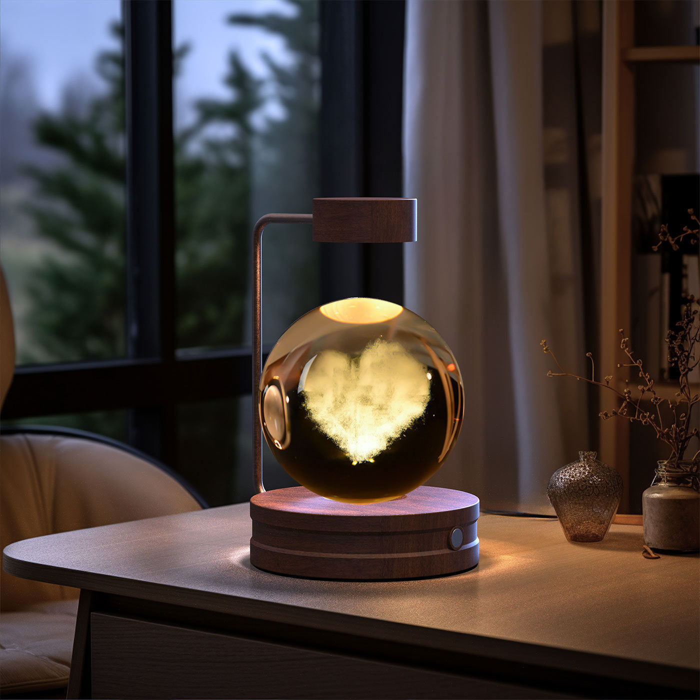 Crystal Ball Night Light – Multiple Designs | Warm Light w/ USB Rechargeable
