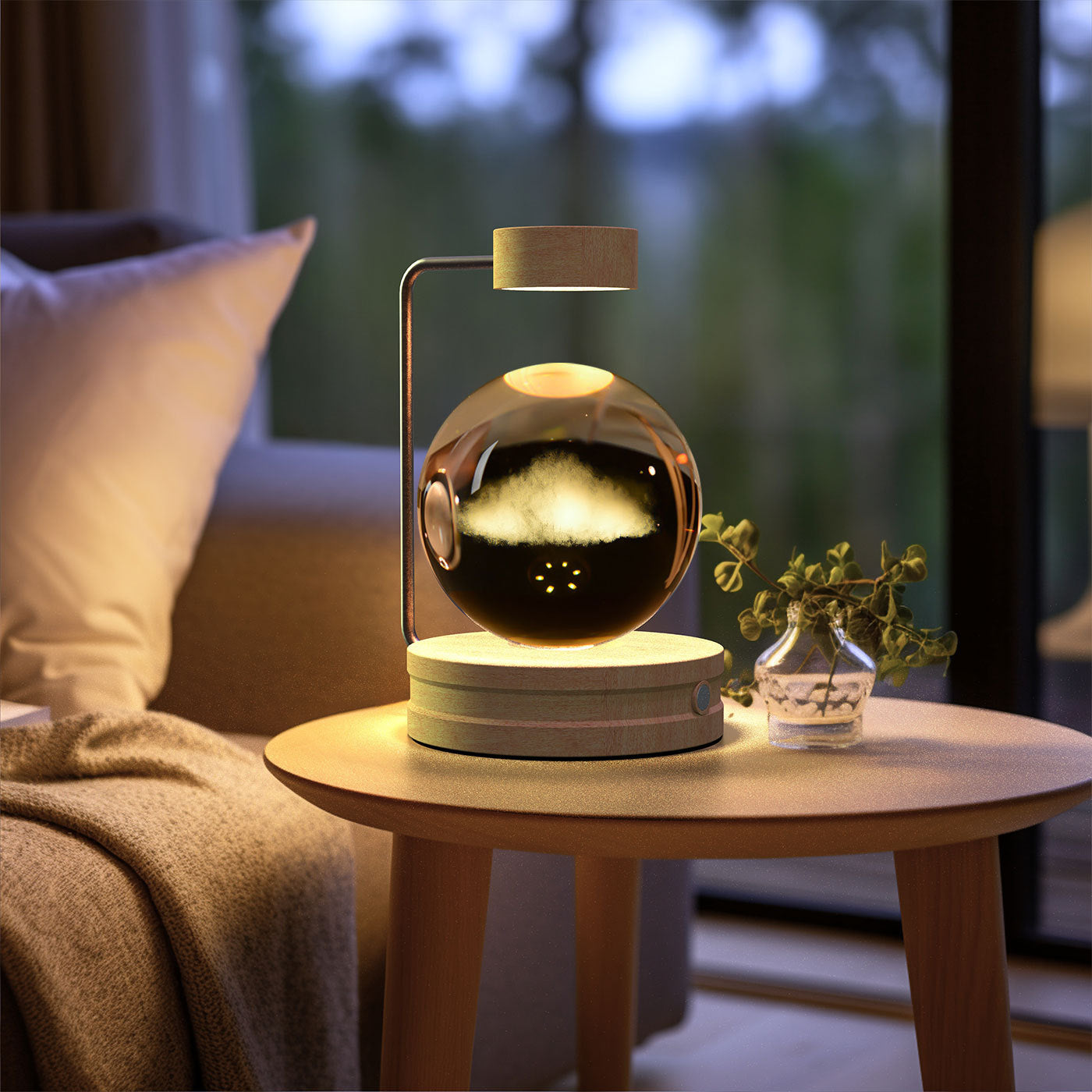 Crystal Ball Night Light – Multiple Designs | Warm Light w/ USB Rechargeable