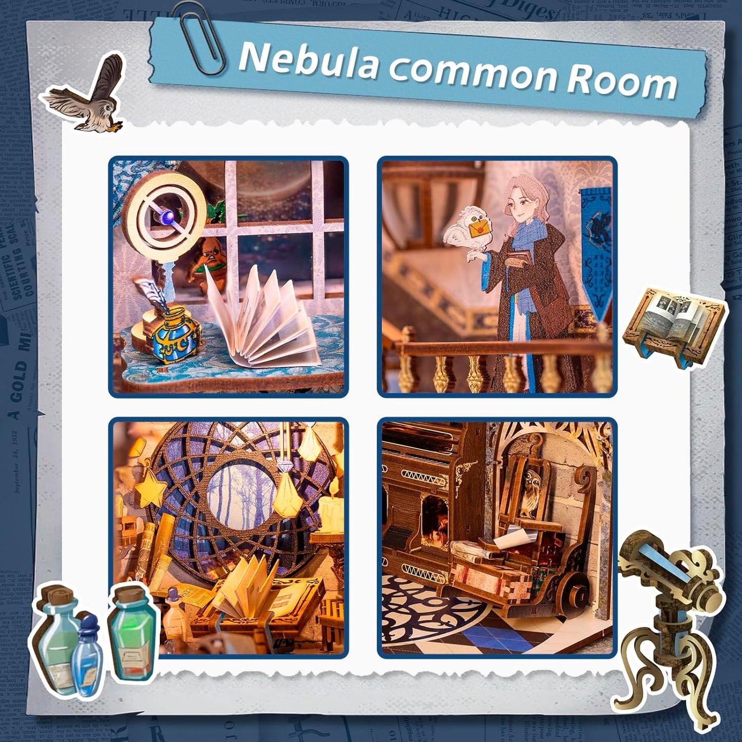 Book Nook Miniature - Nebula Common RoomBox |DIY Kit