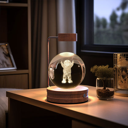 Crystal Ball Night Light – Multiple Designs | Warm Light w/ USB Rechargeable