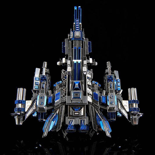 3D Metal Spacecraft Model| Futuristic Stainless Steel DIY Build