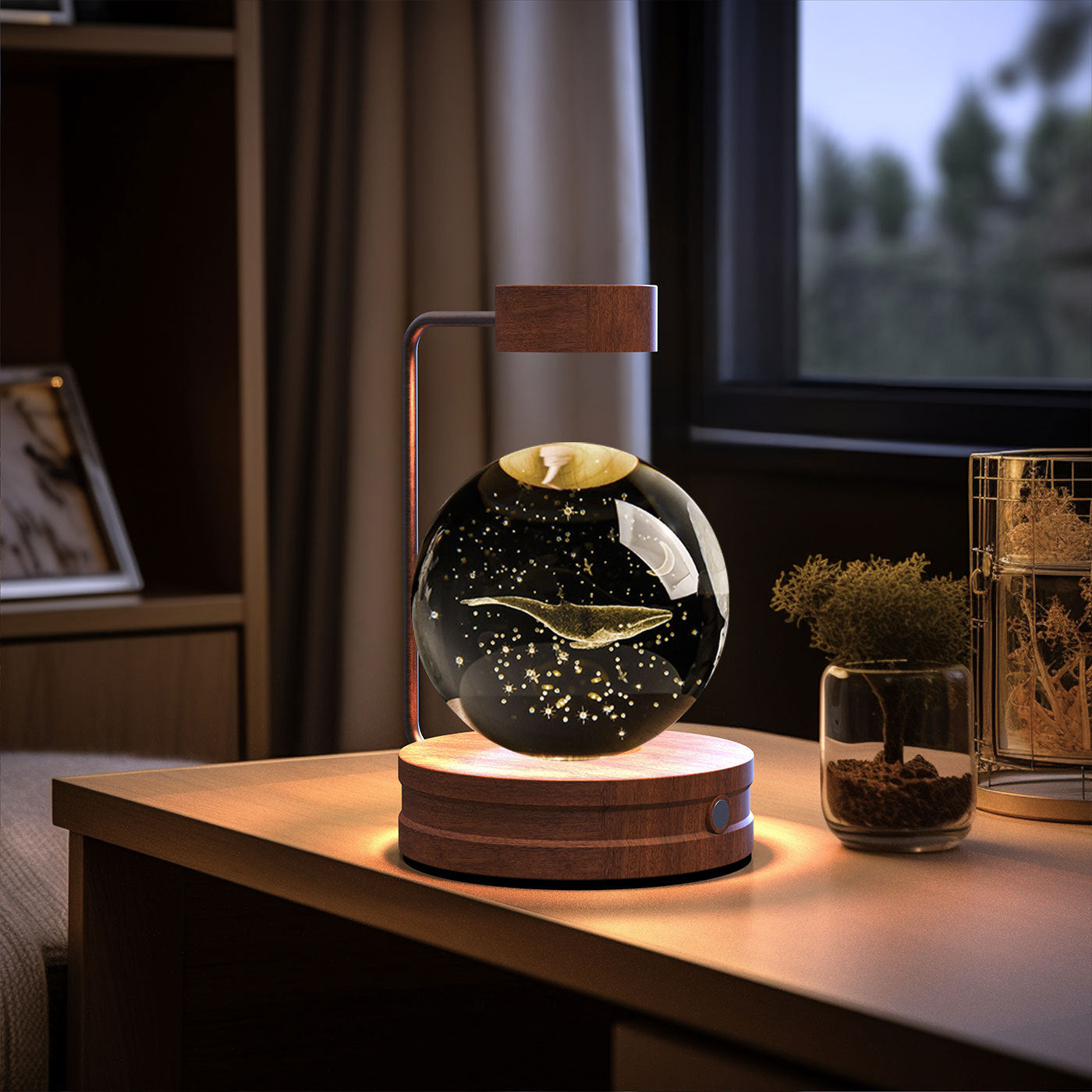 Crystal Ball Night Light – Multiple Designs | Warm Light w/ USB Rechargeable