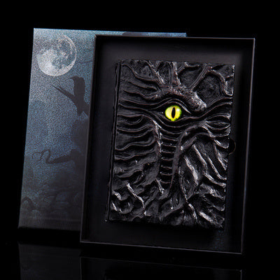 Retro magic embossed notebook – dark kraft edition