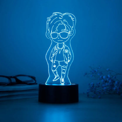 Anime character 3D night light full-time hunter KILLUA ZAOLDYECK USB table lamp birthday gift Christmas gift New Year gift