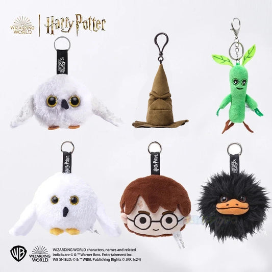 12cm Harry Potter Plush Hanging Purses Hedwig Cartoon Peripheral Branch Hat Pendant Fantastic Beasts Wherever Keychain