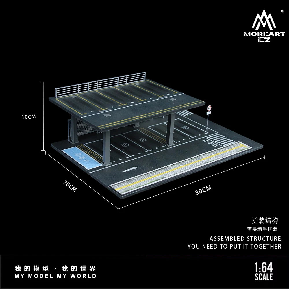 Diorama 3D – Two-Level Urban Parking Lot with Workshop