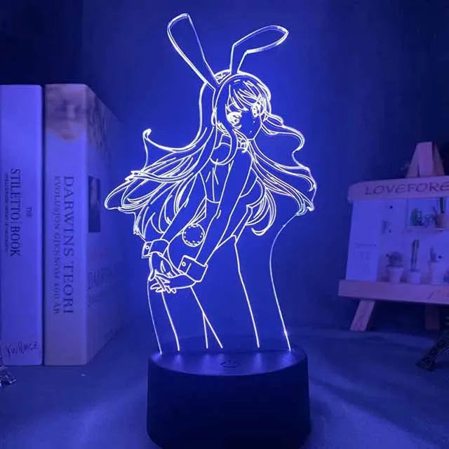 3D Illusion LED Nightlight – Bunny Girl, Senpai Mai & Sakurajima