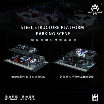 Diorama 3D – Two-Level Urban Parking Lot with Workshop