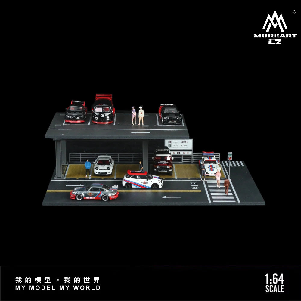 Diorama 3D – Two-Level Urban Parking Lot with Workshop