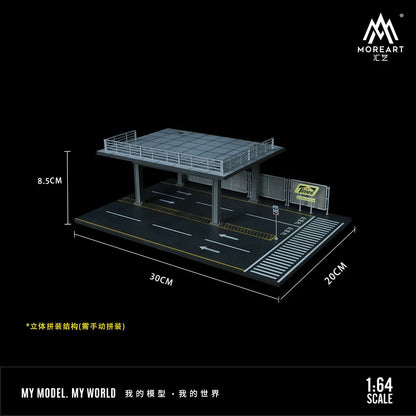 Diorama 3D – Two-Level Urban Parking Lot with Workshop