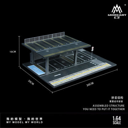 Diorama 3D – Two-Level Urban Parking Lot with Workshop