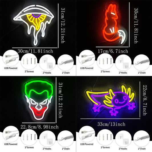 LED Neon Signs – Joker, Fox, Eye and more
