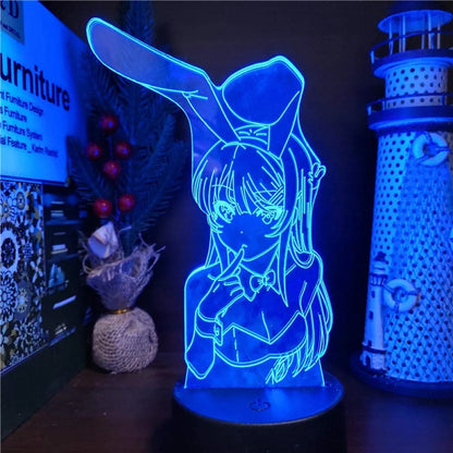 3D Illusion LED Nightlight – Bunny Girl, Senpai Mai & Sakurajima