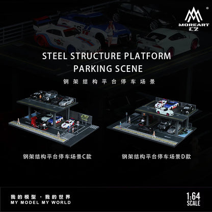 Diorama 3D – Two-Level Urban Parking Lot with Workshop