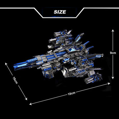 3D Metal Spacecraft Model| Futuristic Stainless Steel DIY Build