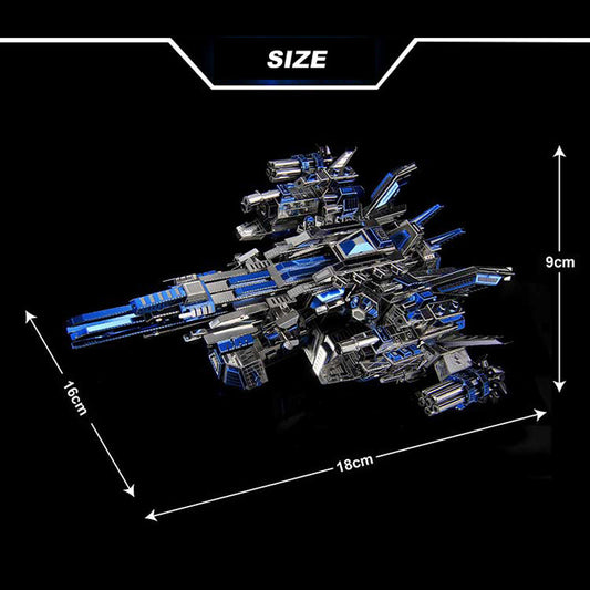 3D Metal Spacecraft Model| Futuristic Stainless Steel DIY Build