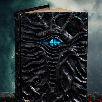 Retro magic embossed notebook – dark kraft edition
