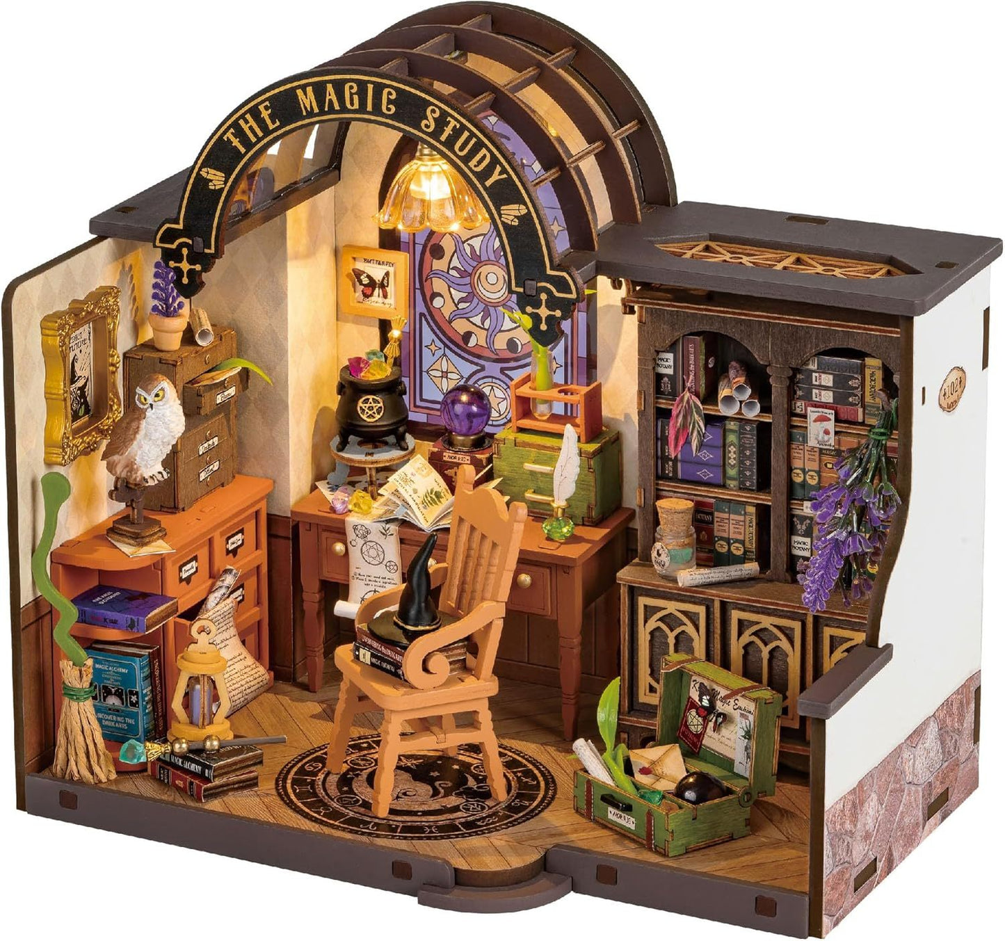 Casa Miniatura DIY de Brujita – Estudio Mágico | Kit de Halloween para Armar