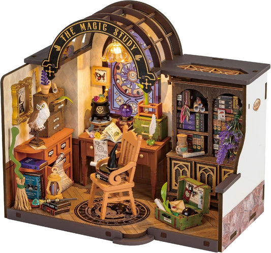 Casa Miniatura DIY de Brujita – Estudio Mágico | Kit de Halloween para Armar