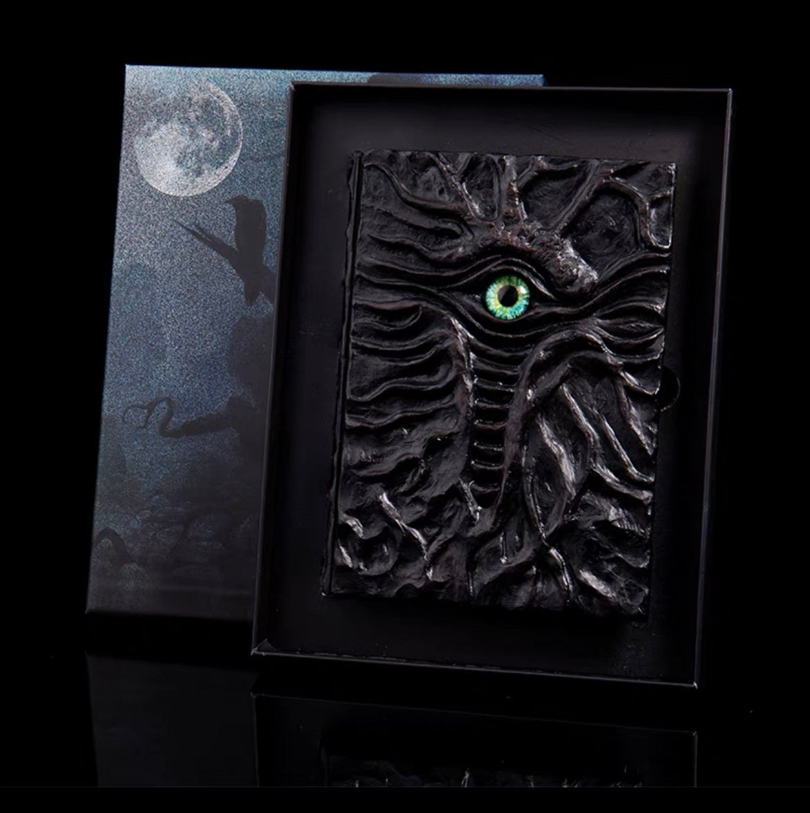 Retro magic embossed notebook – dark kraft edition