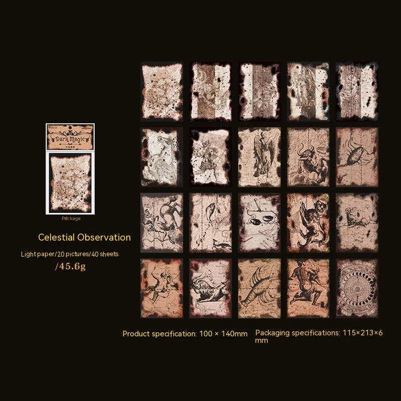 Enchanted Retro Notebook Collection – Mystical Art & Stickers Set